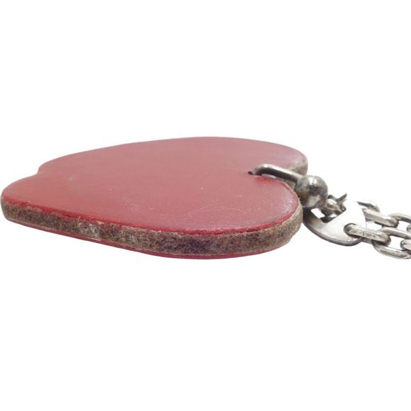 HERMES Fruit Charm Apple Keychain Leather Red 083882 - Picture 6 of 9